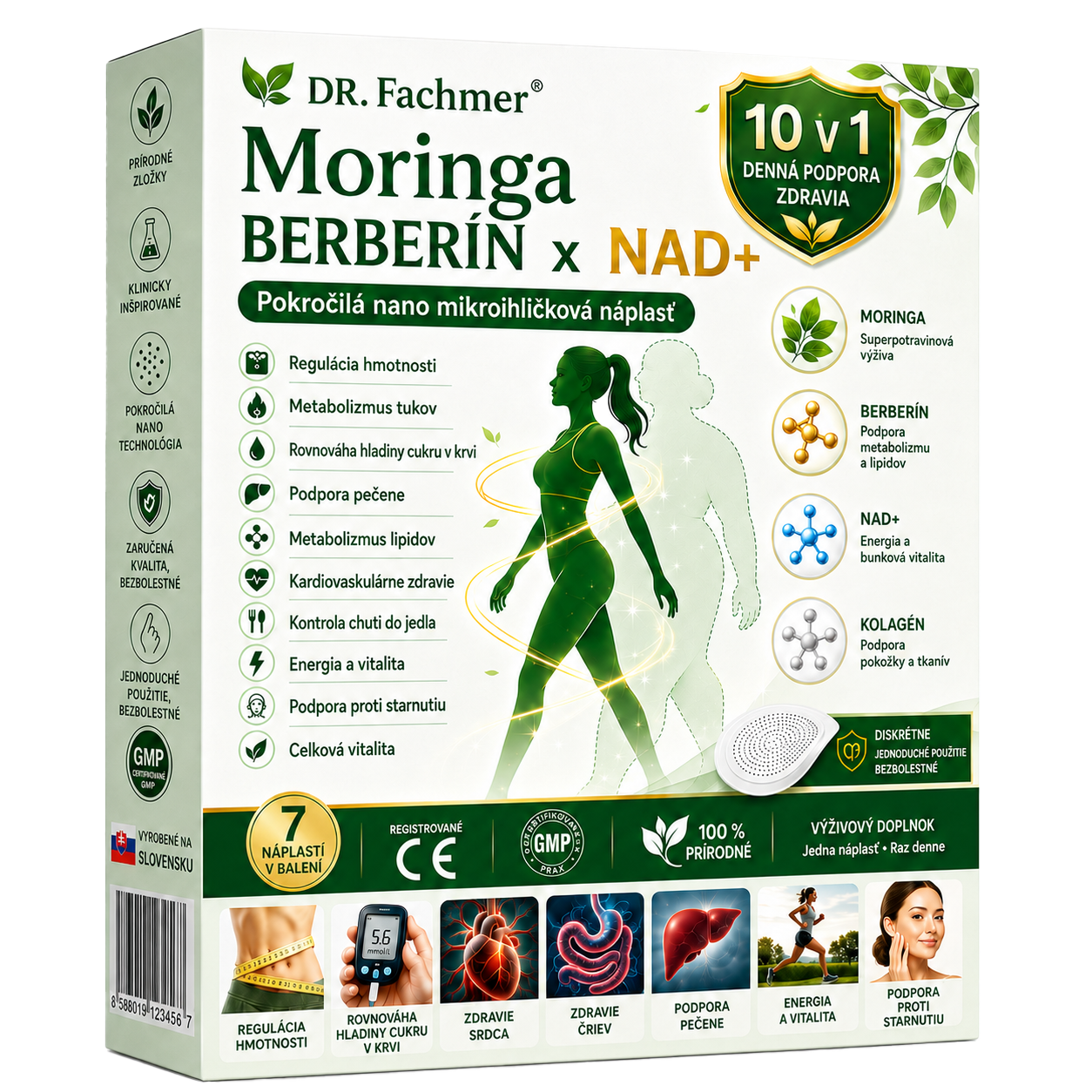 💛DR.Fachmer® Moringa Berberine NAD+ 15-v-1 Nano-mikroihličková náplasť | Nová generácia starostlivosti o telo s pokročilým nano zložením 💛
