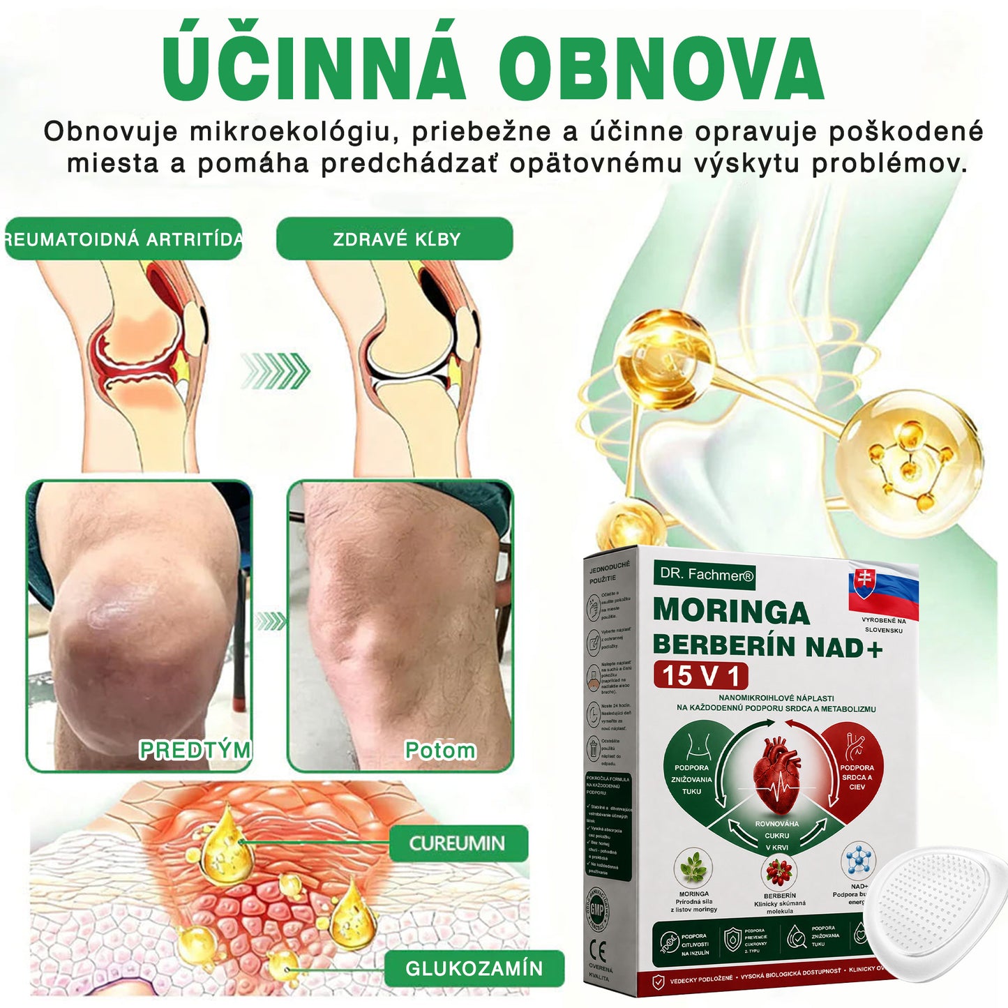 🏆DR.Fachmer® Moringa Berberine NAD+ 15-v-1 Nano-mikroihličková náplasť | Nová generácia starostlivosti o telo s pokročilým nano zložením