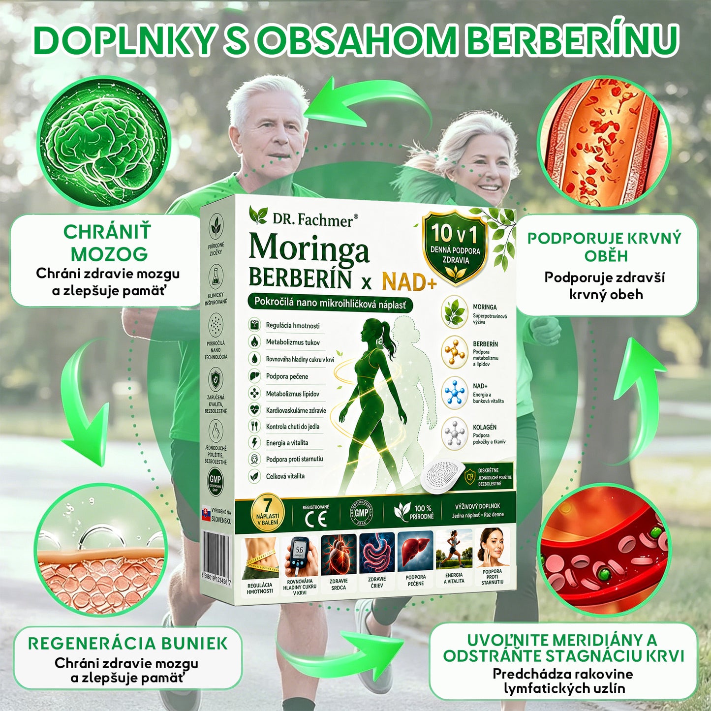 💛DR.Fachmer® Moringa Berberine NAD+ 15-v-1 Nano-mikroihličková náplasť | Nová generácia starostlivosti o telo s pokročilým nano zložením 💛