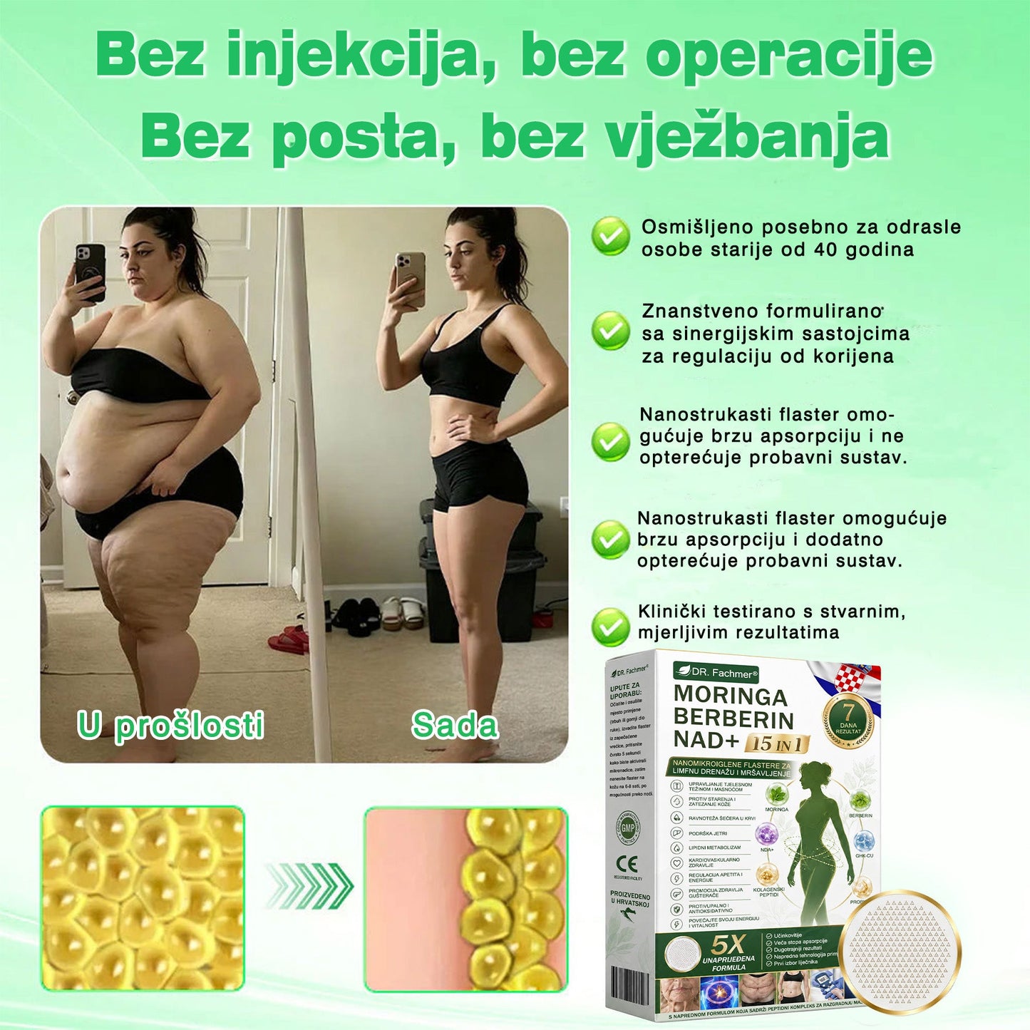 💛DR.Fachmer® Moringa Berberine NAD+ 15-v-1 Nano-mikroihličková náplasť | Nová generácia starostlivosti o telo s pokročilým nano zložením 💛
