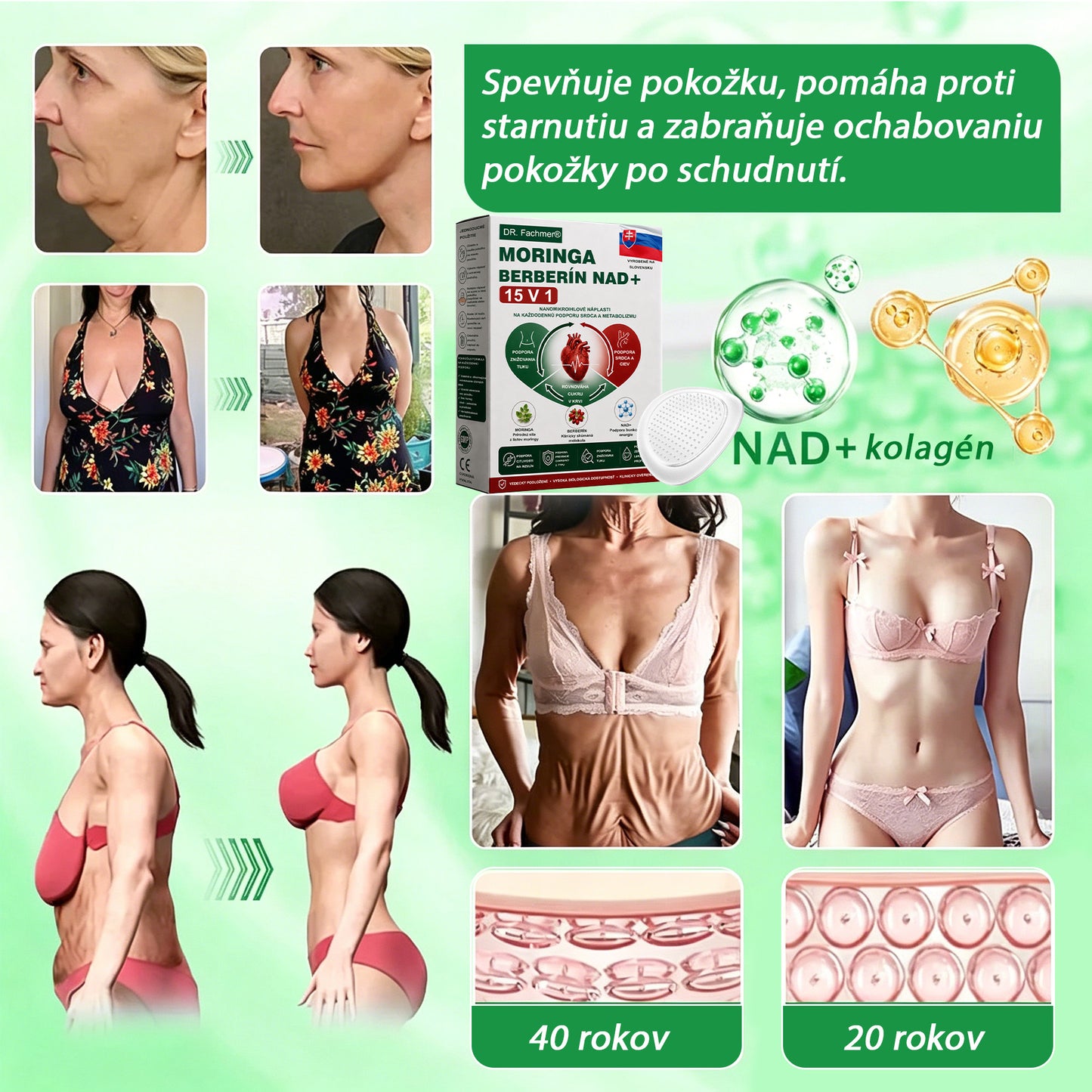 🏆DR.Fachmer® Moringa Berberine NAD+ 15-v-1 Nano-mikroihličková náplasť | Nová generácia starostlivosti o telo s pokročilým nano zložením
