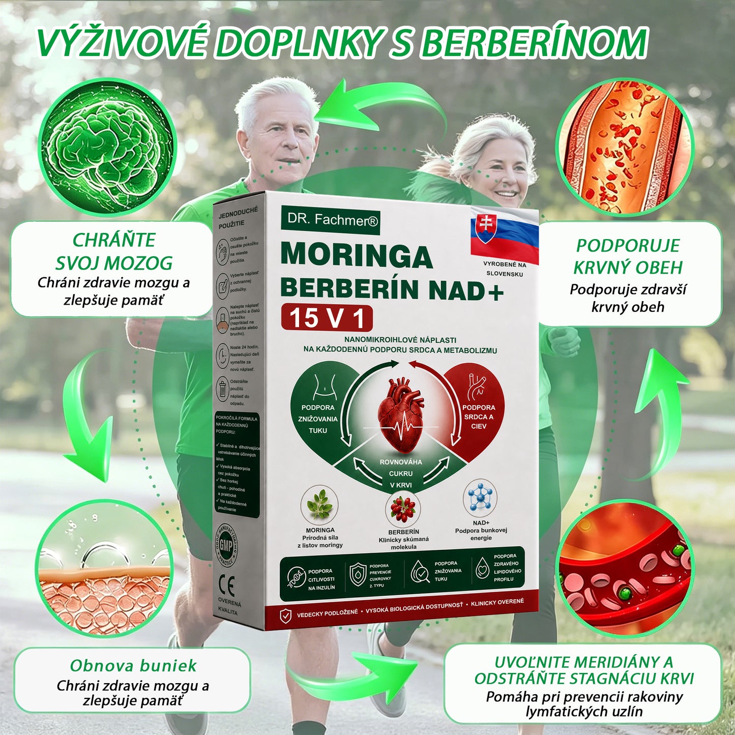 🏆DR.Fachmer® Moringa Berberine NAD+ 15-v-1 Nano-mikroihličková náplasť | Nová generácia starostlivosti o telo s pokročilým nano zložením
